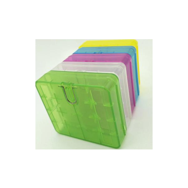 Farvet batteriboks 4stk 18650 batterier