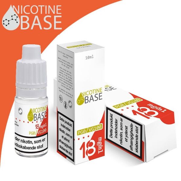 Nikotinbase 10 ml ren VG, 18 mg (100VG)
