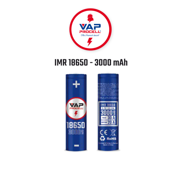 VAP PROCELL - 18650 BATTERI - 3000 MAH